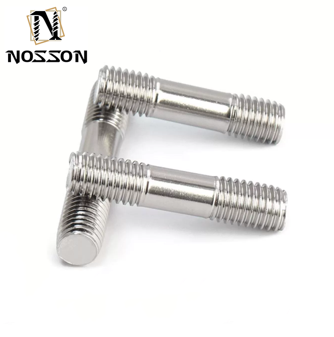 DIN Standard Zinc Finish Double Bolt Threaded Rod Stud Bolt for Industrial Applications and M3 M4 M5 M6 M8 M10 M12 M16 M20