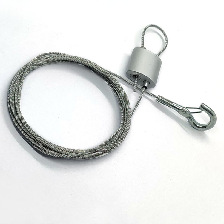 Adjustable Cable Sign Hanging Systems Wire Clip Two Way Cable Looping Gripper For Lighting Suspension