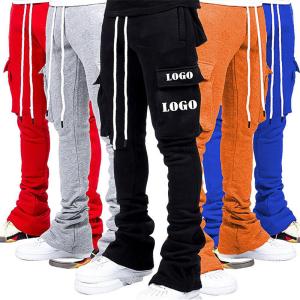 Quality Wholesale Customized Logo Men's Streetwear Sport Leisure Trousers Sweatpants Casual Flared Pants Cargo Pants wholesale