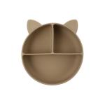 Food Grade Silicone Baby Cat Divided Plate Feeding Bowl Cartoon Fox Dishes
