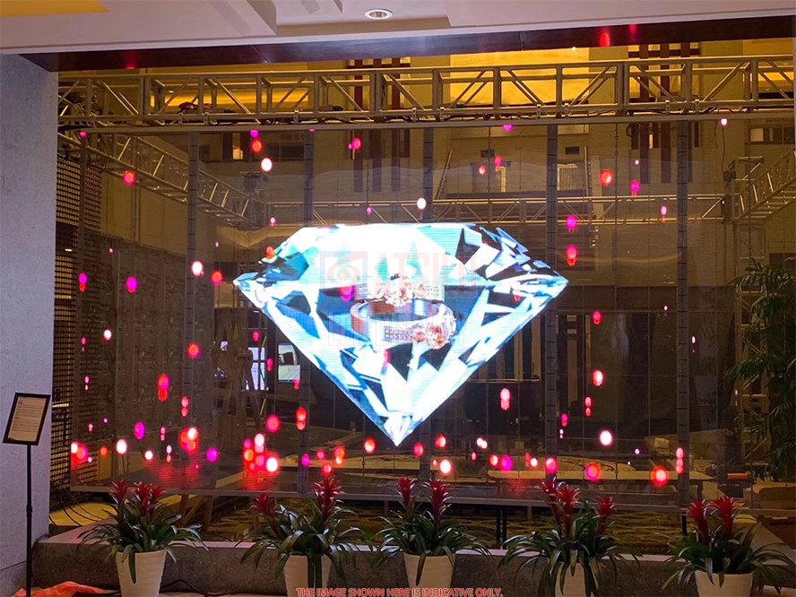 P3.91mm Indoor & Outdoor Transparent LED Display Wall