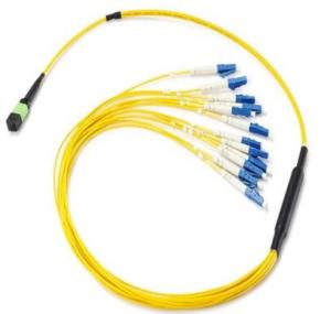 China 12 Core MPO Fiber Optic Connector , MTP To LC Fiber Optic Patch Cable on sale