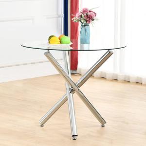 Quality American Modern Metal Coffee Table 20.4kg Tempered Glass Top Coffee Table wholesale