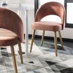 Ergonomic Elegance Upholstered Velvet 810mm Gold Modern Leisure Chair