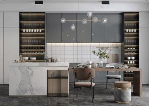 Quality Compact Recycled Kitchen Cabinets Whole House Antifungal Feature Apartment House wholesale