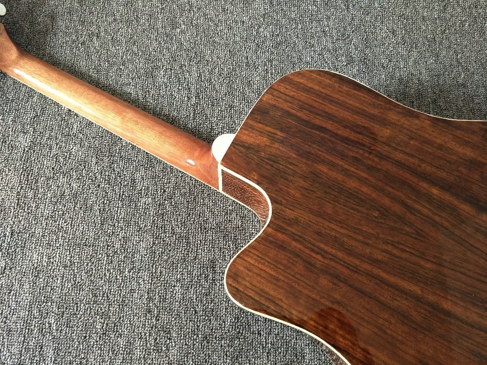 Factory customization Solid Spruce Top Mt D45c Cutaway Electric Acoustic Guitar