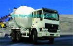 Sinotruk SWZ 340hp Concrete Mixer Trucks 10cbm , 8X4 Manual Truck Mixer
