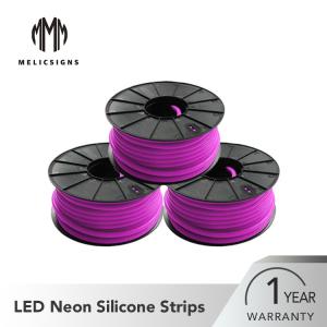Quality Cuttable Purple Color 12mm Thickness LED Neon Flex Strip With Waterproof End Cap wholesale
