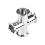 1/4''-6'' Equal 3A DIN Sanitary Quick-Connect Cross 304 Stainless Steel 4-Way