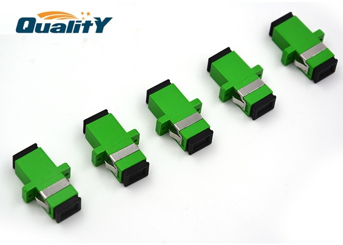 QADSC-APC SC APC To SC APC Green Fiber Optical Adapter / Fiber Coupler 1 Year Warranty