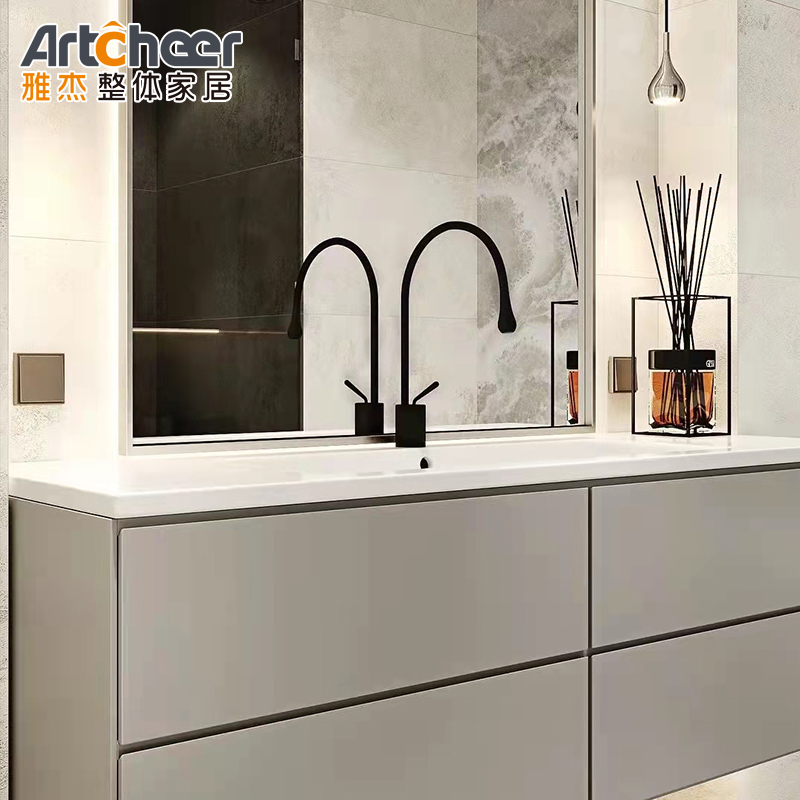 Modular Contemporary Make Up Luxury Bathroom Vanity Cabinet Combo Euro Style Bathroom Vanity