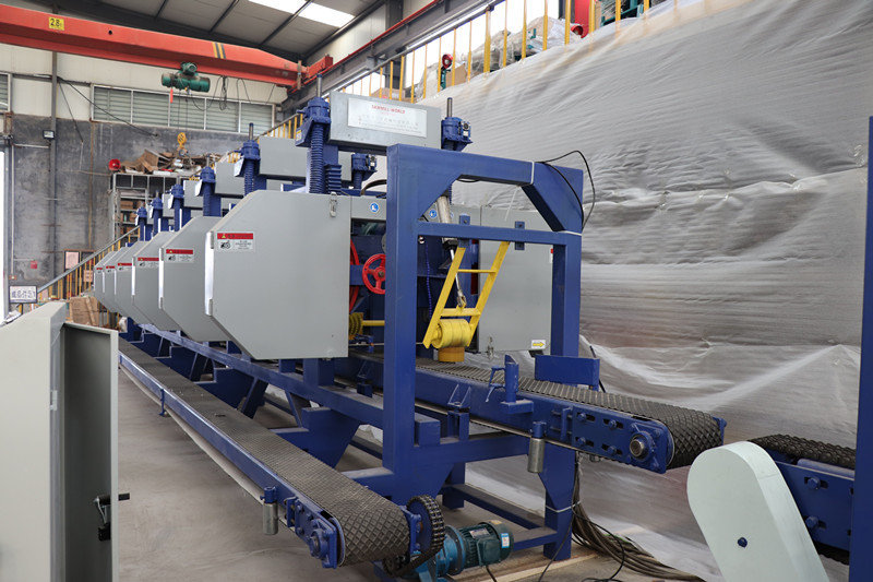 Electric Industrial used multi head horizontal resaw band saw machine