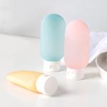 60ml Yellow/Pink/Blue cylinder frosted with White Lid for shampoo lotion bottle