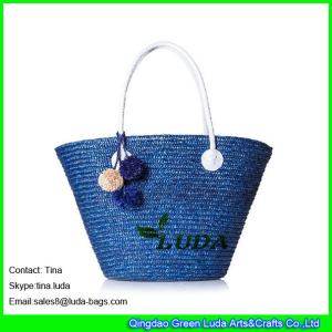 Quality LUDA cute beach totes handmade summer straw handbags fashion wheat straw bags wholesale