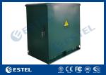 19'' Rack Outdoor Telecom Cabinet Green Color​ With 500W Air Conditioner and Fan