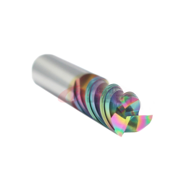 DLC Coating 3 Flutes Aluminium Square End Mill U Groove Shaped
