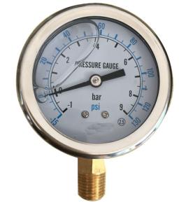 Quality Iron Alloy Marine Oil Filled Marine Industrial Pressure Gauge EN837-1 YN-100 wholesale