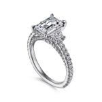 Lab Diamond Wedding Band VVS Clarity HPHT Emerald Cut Lab Grown Diamond Ring