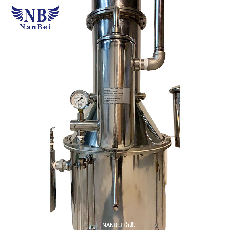 Electric Heating Tower Double SS 200L/H Water Distilling Apparatus