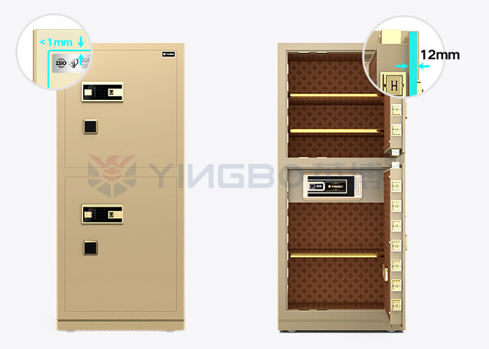 YINGBO Solid Steel Dual Alarm Luxury Office Safe Box Fingerprint Lock YB/N7-150D