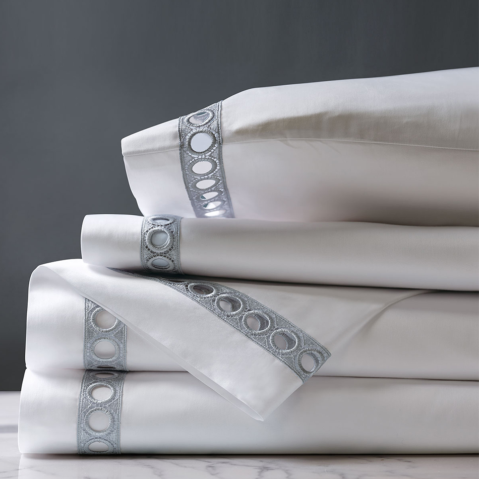40 Fabric Count Lace Hem Luxury Bedding Sheet Set 4pcs Polyester Microfiber