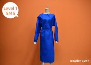 Quality Blue Large Size Disposable Isolation Gowns Non Woven Poly Coated Waterproof wholesale