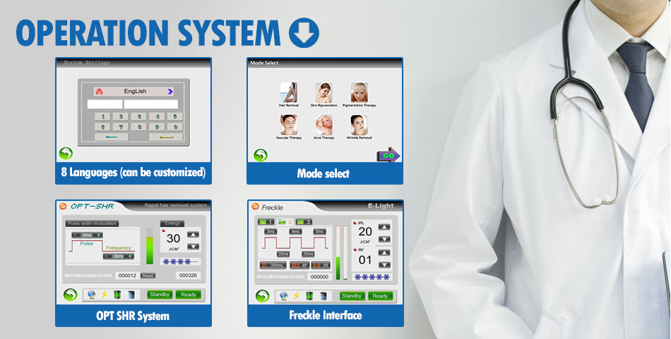 Professional OPT SHR IPL Machine , Permanent Hair Removal IPL Machine