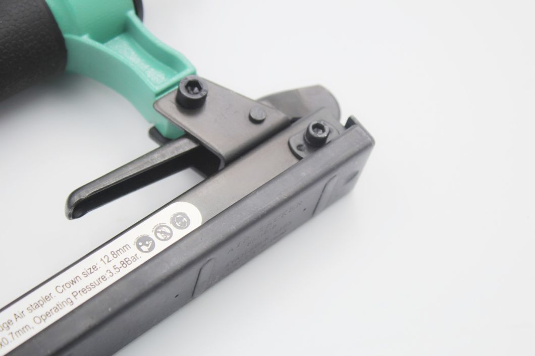 21 Gauge Fine Crown Air Pneumatic Staple Gun (Green) Air Stapler 8016 for Furniture Decoration