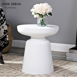 Quality Nordic Light Fiberglass Side Table Round Luxury Style 40*45CM wholesale