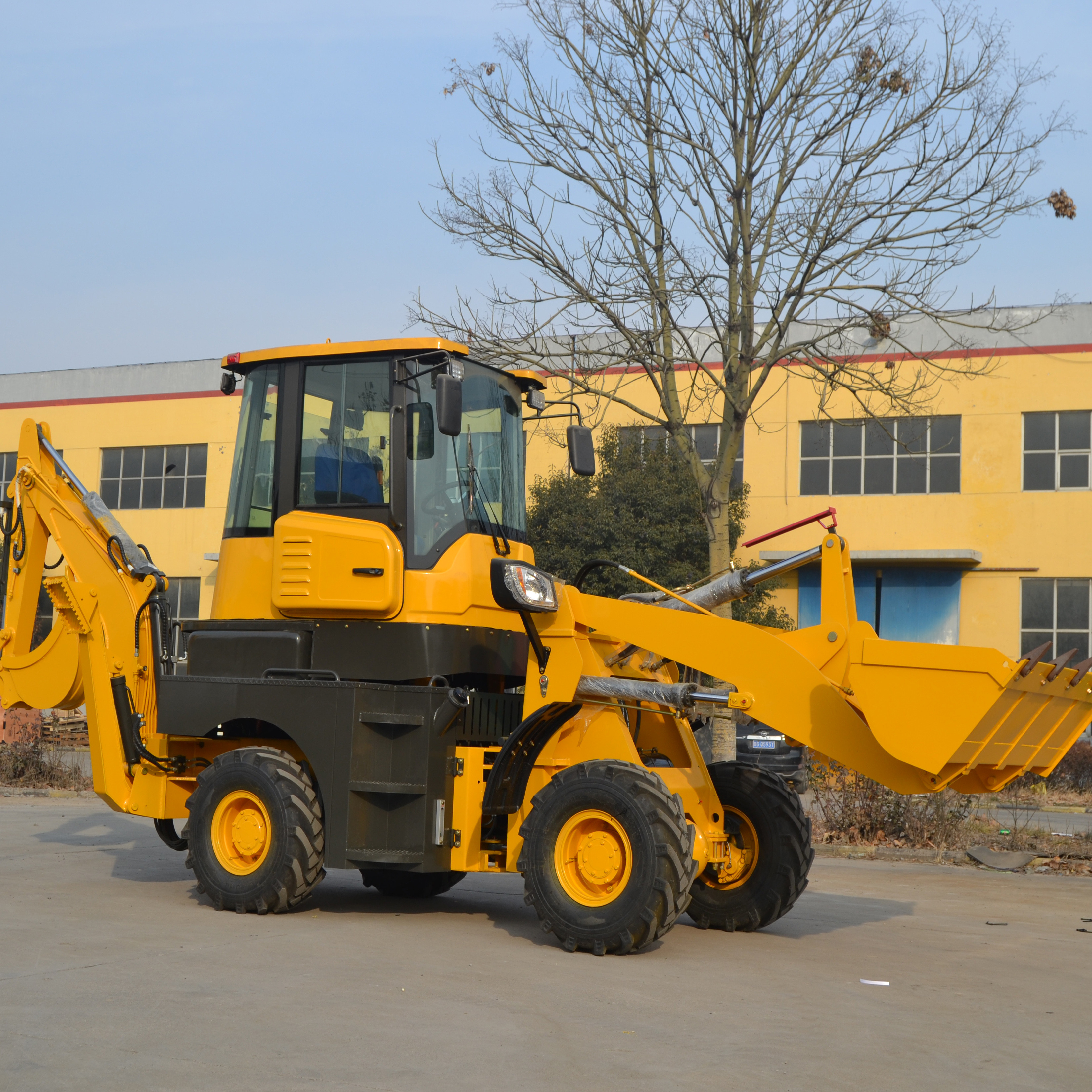 WZ30-25 Four Wheel 7.5t Backhoe Loader Machine With CUMMINS Engine