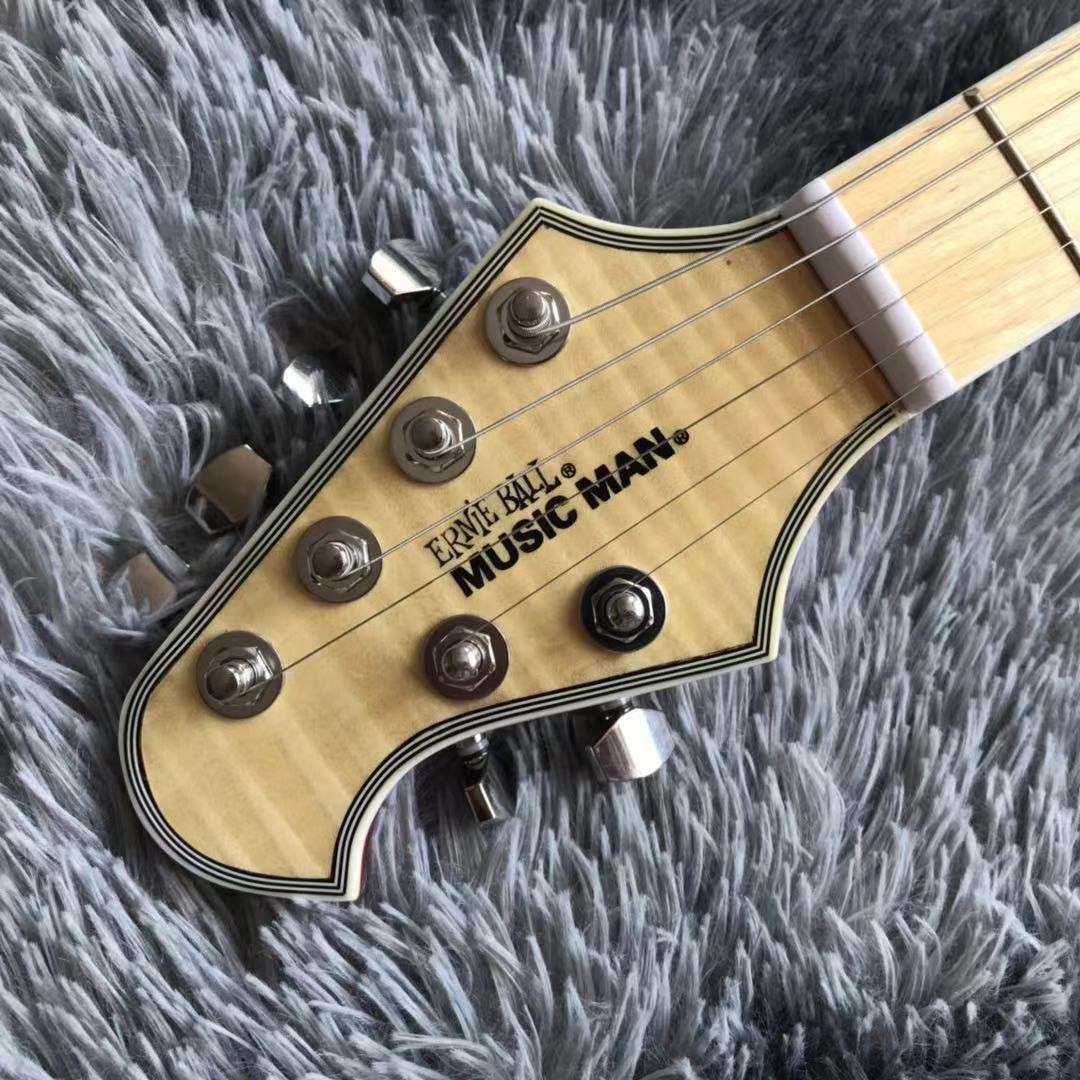 Custom Grand Musicman Left-Handed Version Style Electric Guitar in Red