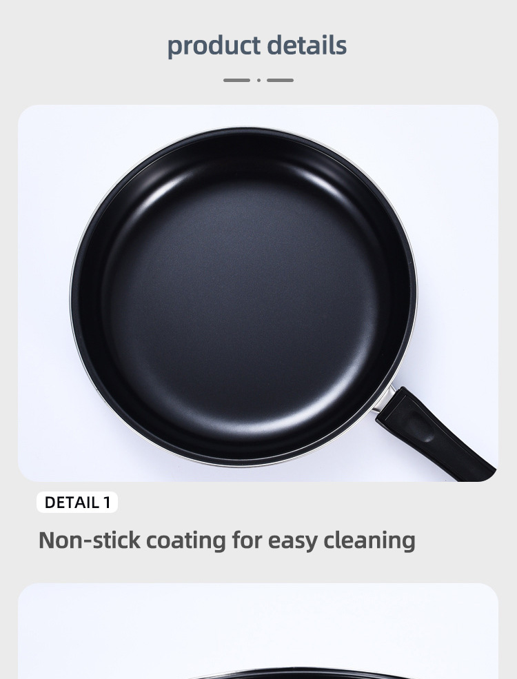 OEM/ODM Kitchen Cooking Pan Cookware Induction Bottom Carbon Steel Nonstick Fry Pan