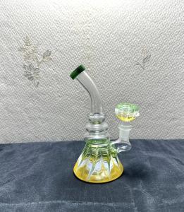 Quality 8 Inch Multicolored Recycler Glass Water Bongs 4mm Thickness wholesale