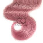 Pink Body Wave Remy Human Hair Bundles Sew In Weave Bundles Brazilian Bundle