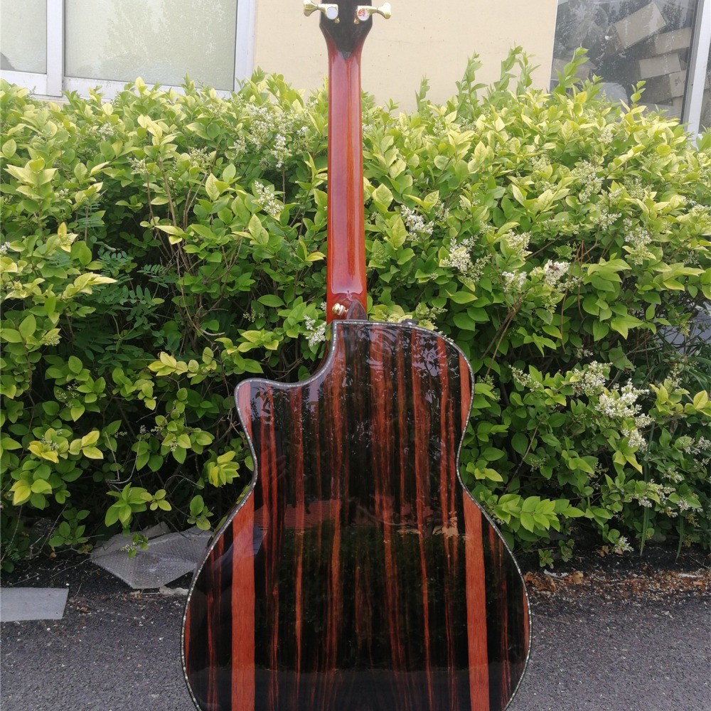 41 inch Solid Spruce top PS14 acoustic guitar,Cocobolo Back and sides,Real abalone Ebony fingerboard TY acoustic Guitar