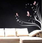 Nontoxic Novelty PVC Butterfly Wall Flower Stickers F024