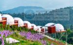 50sqm Full Glamping Dome Tent PVC Igloo Geodesic Dome Winter