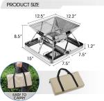 Picnic Outdoor Charcoal Barbecue Grill, Portable Charcoal Grill, Folding