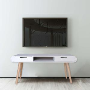 Quality White Two Drawers NC Painting Solid Wood Coffee Tables wholesale