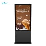43 inch Black AD Board Outdoor Fanless Vertical Digital Totem