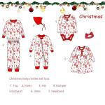 Christmas baby infant romper bodysuit cotton printing cute baby clothes
