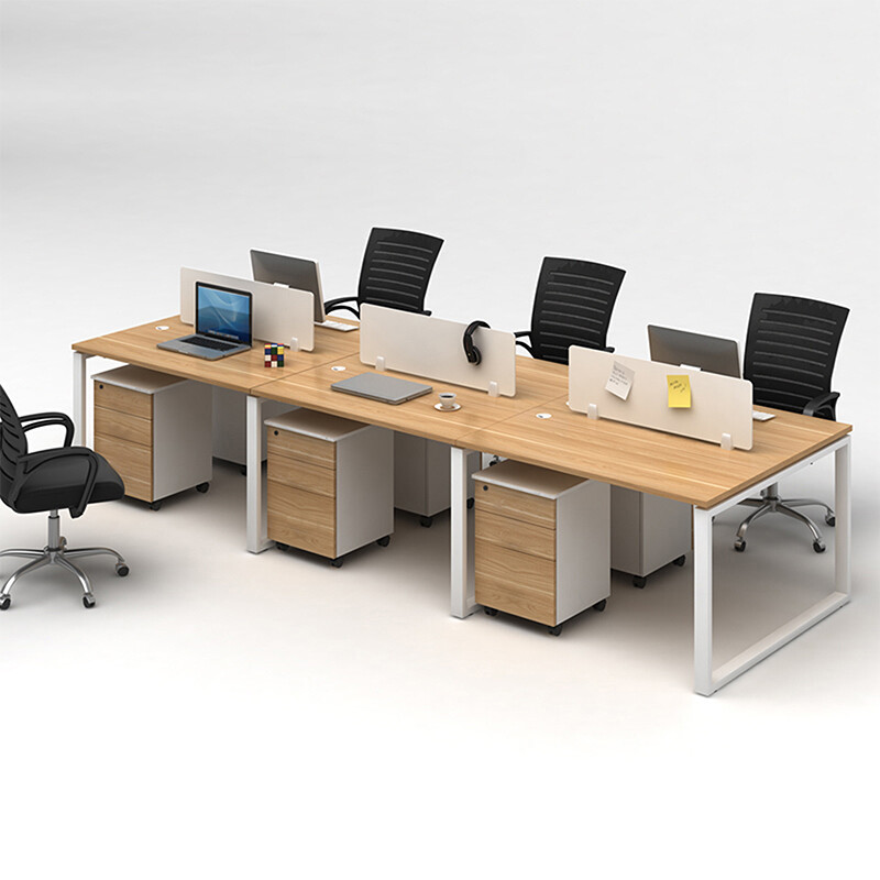 Customized MDF Office Workstation Desk For Office 2 4 6 Person Seater
