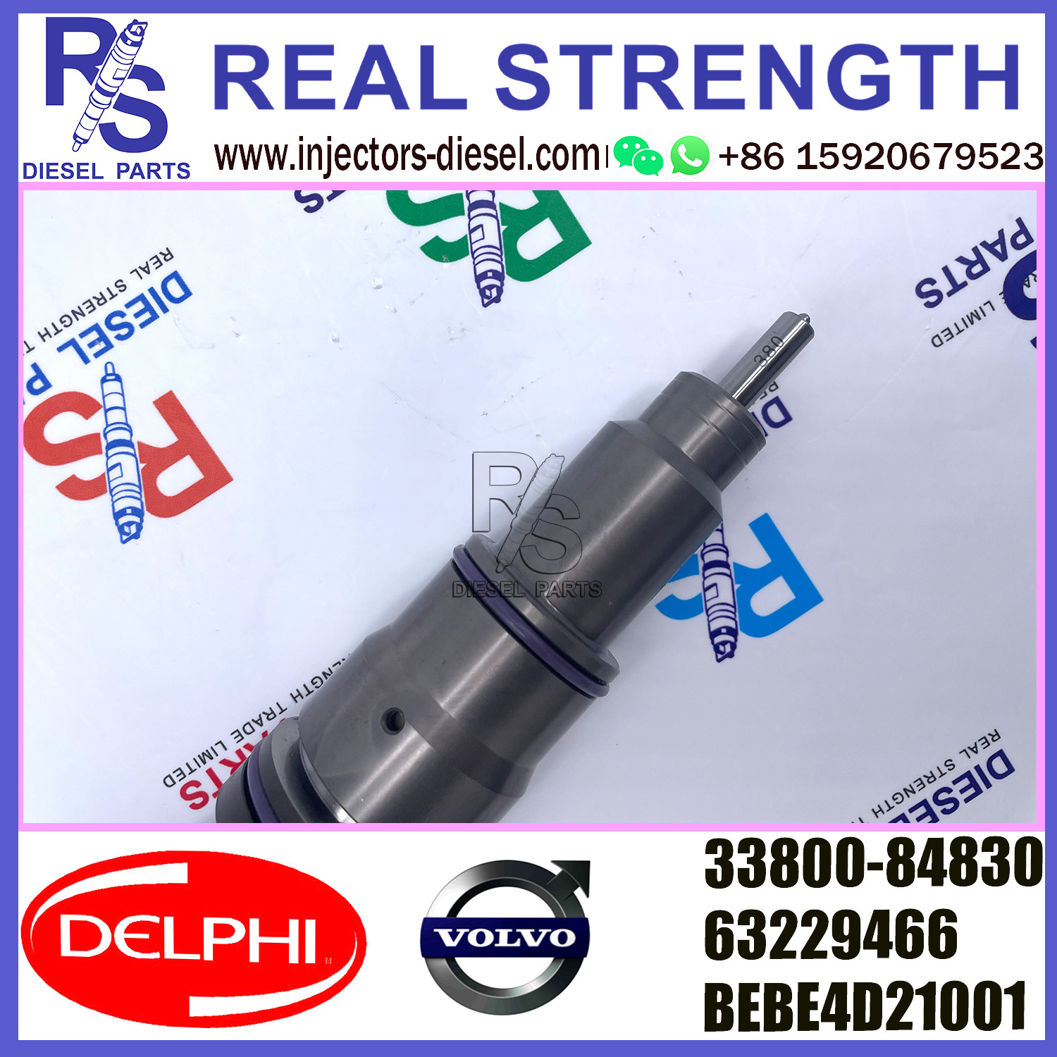 DELPHI injector BEBE4D21001 Diesel pump Injector V-O-L-V E3.18 33800-84830 63229467 for HYUNDAI H ENGINE