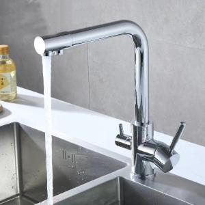 Quality Dual Handle Torneira Da Cozinha Brass Mixer Kitchen Faucet Llave Griferia Para Cocina For Kitchen wholesale