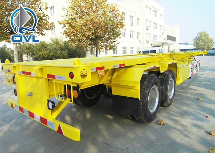 40 Feet Flatbed Semi Trailer Trucks 3 Axles Container Carrying Heavy Equipment Trailer