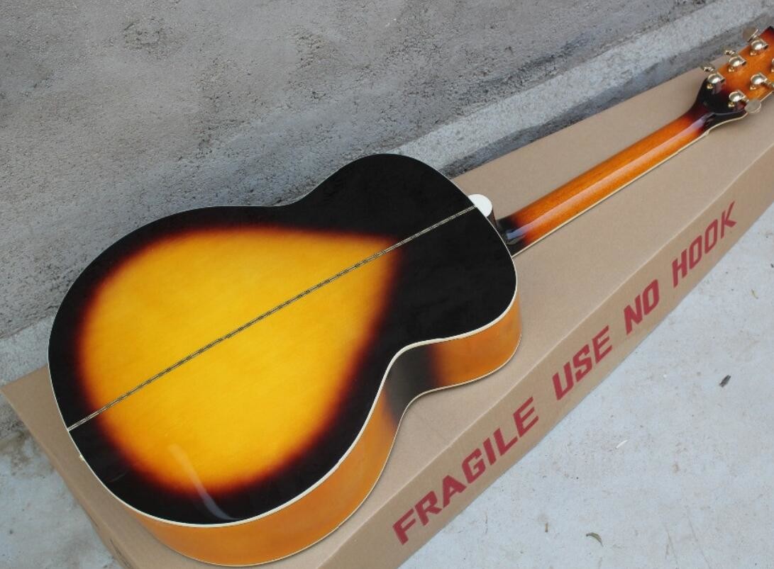 2018 New Left handed G200 acoustic guitar celluloid binding GB lefty GB200 electric acoustic guitar