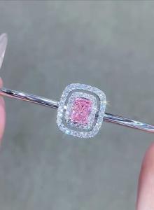 Quality Pink Lab Grown Diamond Bracelets Radiant Cut Radiant Shape NGTC Certified wholesale
