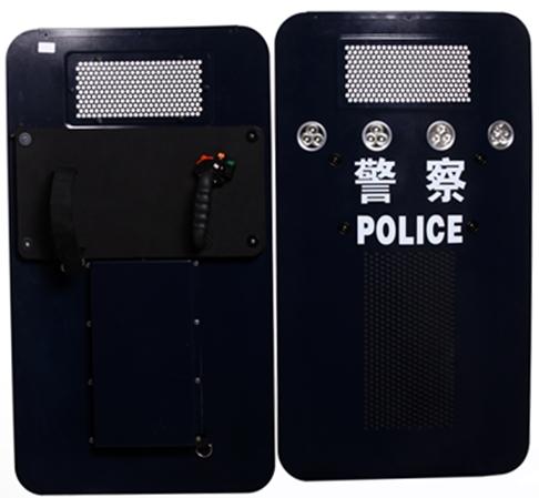 Anti-riot shield, grows dazzling white light, emit sound to disperse the crowd,