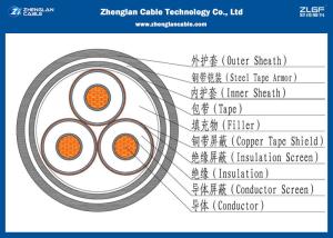 Quality 18/30KV MV 3C MV Power Cable (Armoured) , Insulated Cable according to IEC 60502/60228 (CU/PVC/XLPE/LSZH/DSTA） wholesale