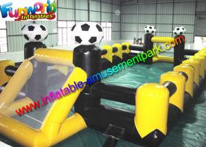 Quality Adult / Kids Summer Funny Inflatable Football Field Durable Crazy For Funny wholesale